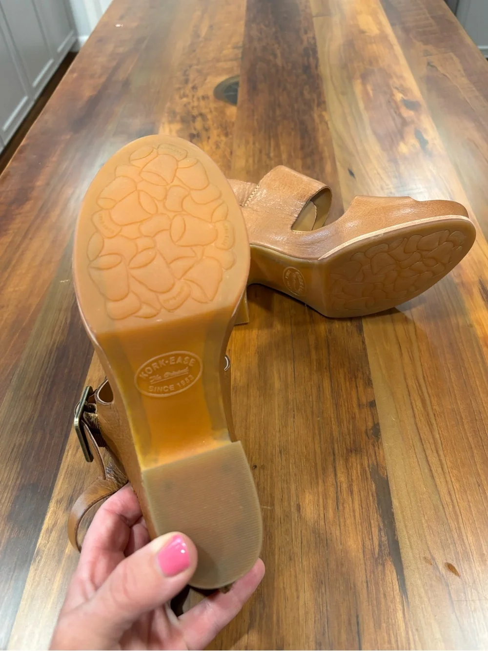 Kork-Ease San Carlos Brown Leather Platform Sandal 9